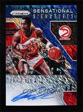 2019-20 Panini Prizm - Sensational Signatures - 1st Off the Line Blue Shimmer #SS-DWL - Dominique Wilkins