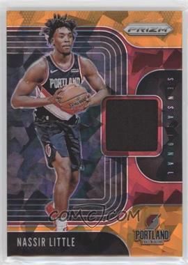 2019-20 Panini Prizm - Sensational Swatches Jersey - Orange Ice #SS-NSL - Nassir Little