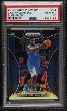 2019-20 Panini Prizm Draft Picks - [Base] - Blue Prizm #64 - Zion Williamson [PSA 10 GEM MT]