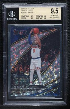 2019-20 Panini Select - [Base] - Hybrid Disco Prizm #235 - Courtside - RJ Barrett [BGS 9.5 GEM MINT]