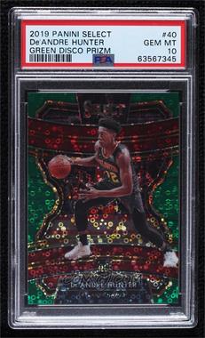 2019-20 Panini Select - [Base] - Hybrid Green Disco Prizm #40 - Concourse - De'Andre Hunter /5 [PSA 10 GEM MT]