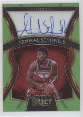 2019-20 Panini Select - Rookie Signatures - Neon Green Prizm #RS-ADM - Admiral Schofield /99