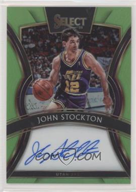 2019-20 Panini Select - Signatures - Neon Green Prizm #SG-JSK - John Stockton /49