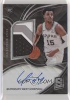 Rookie Jersey Autographs - Quinndary Weatherspoon #/39
