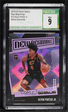 2019-20 Panini Status - Tmall New Beginnings - White Diamonds #12 - Kevin Porter Jr. /125 [CSG 9 Mint]