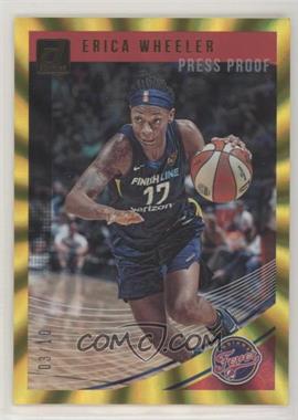 2019 Panini Donruss WNBA - [Base] - Press Proof Gold Laser #81 - Erica Wheeler /10