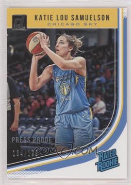 2019 Panini Donruss WNBA - [Base] - Press Proof Silver #98 - Rated Rookies - Katie Lou Samuelson /199