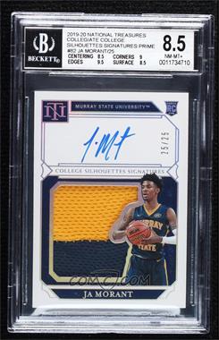 2019 Panini National Treasures Collegiate - College Silhouettes Signatures - Prime #82 - Ja Morant /25 [BGS 8.5 NM‑MT+]