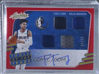 2020-21 Panini Absolute Memorabilia - Tools of the Trade Four Swatch Signatures - Level 3 #TT4-TTE - Tyrell Terry /10