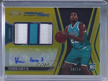 2020-21 Panini Certified - Freshman Fabric Signatures - Gold #FF-CAR - Vernon Carey Jr. /10 [Noted]