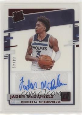 2020-21 Panini Clearly Donruss - Clearly Rated Rookie Autographs - Red #RRA-JMD - Jaden McDaniels /49