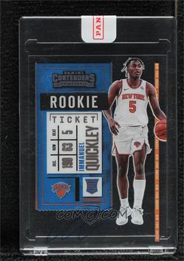 2020-21 Panini Contenders - [Base] - Clear Ticket #114.1 - Rookie Ticket - Immanuel Quickley [Uncirculated]