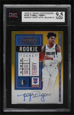 2020-21 Panini Contenders - [Base] - Premium Edition Gold Ticket #126.2 - Rookie Ticket Variation - Tyrell Terry /10 [KSA 9.5 NGM]