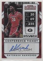 Sticker Autographs Variation - Rayshaun Hammonds #/99