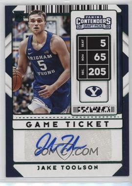 2020-21 Panini Contenders Draft Picks - [Base] - Game Ticket Green #128 - Sticker Autographs - Jake Toolson