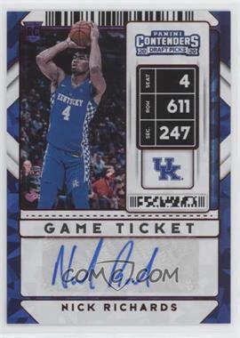 2020-21 Panini Contenders Draft Picks - [Base] - Game Ticket Red Cracked Ice #90.2 - Sticker Autographs Variation - Nick Richards /23