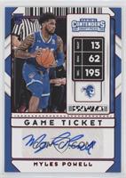 Sticker Autographs - Myles Powell