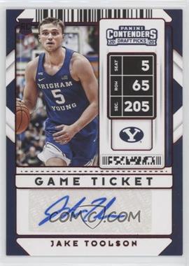 2020-21 Panini Contenders Draft Picks - [Base] - Game Ticket Red #128 - Sticker Autographs - Jake Toolson