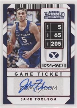 2020-21 Panini Contenders Draft Picks - [Base] - Game Ticket Red #128 - Sticker Autographs - Jake Toolson