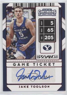 2020-21 Panini Contenders Draft Picks - [Base] - Game Ticket Red #128 - Sticker Autographs - Jake Toolson