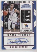 Sticker Autographs - Devon Dotson