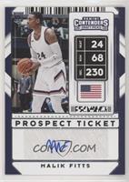 Sticker Autographs - Malik Fitts