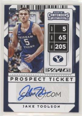 2020-21 Panini Contenders Draft Picks - [Base] - Prospect Ticket #128 - Sticker Autographs - Jake Toolson