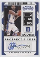 Sticker Autographs Variation - Cassius Stanley