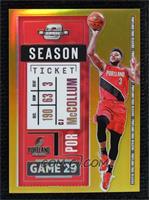 Season Ticket - CJ McCollum #/10