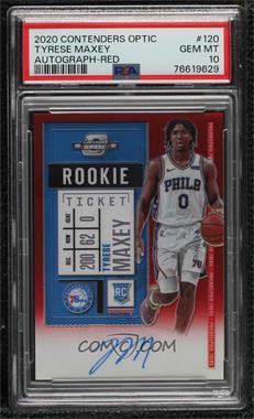 2020-21 Panini Contenders Optic - [Base] - Red Prizm #120.1 - Rookie Ticket - Tyrese Maxey /149 [PSA 10 GEM MT]