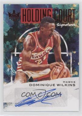 2020-21 Panini Court Kings - Holding Court Signatures - Ruby #HC-DWL - Dominique Wilkins /49