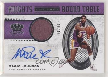 2020-21 Panini Crown Royale - Knights of the Round Table Jersey Autographs #KR-MJN - Magic Johnson /49