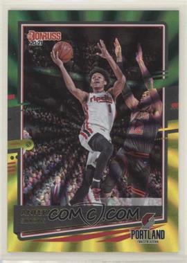 2020-21 Panini Donruss - [Base] - Green & Yellow Laser #87 - Anfernee Simons