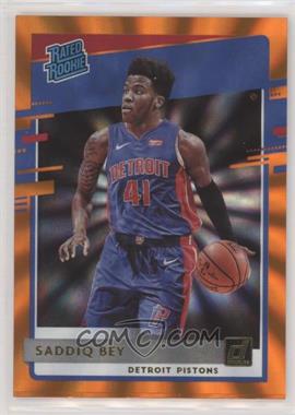 2020-21 Panini Donruss - [Base] - Orange Laser #210 - Rated Rookies - Saddiq Bey