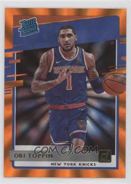 2020-21 Panini Donruss - [Base] - Orange Laser #229 - Rated Rookies - Obi Toppin