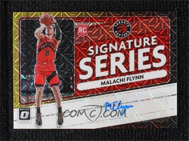 2020-21 Panini Donruss Optic - Signature Series - Choice Black Gold Prizm #SS-MFL - Malachi Flynn /8