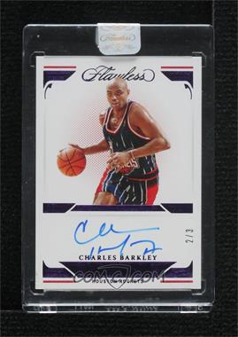 2020-21 Panini Flawless - Distinguished Autographs - Amethyst #DIS-SIR - Charles Barkley /3 [Uncirculated]