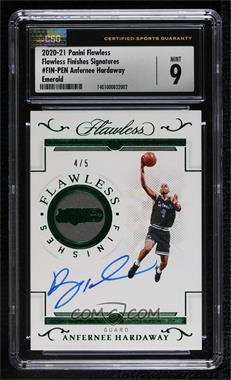 2020-21 Panini Flawless - Flawless Finishes - Emerald #FIN-PEN - Anfernee Hardaway /5 [CSG 9 Mint]