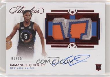 2020-21 Panini Flawless - Horizontal Patch Autographs - Ruby #HPA-QUI - Immanuel Quickley /15