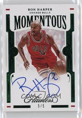 2020-21 Panini Flawless - Momentous Autographs - Emerald #MOM-RON - Ron Harper /5