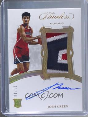 2020-21 Panini Flawless Collegiate - [Base] - Gold #130 - Vertical Patch Autographs - Josh Green /10