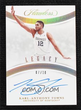 2020-21 Panini Flawless Collegiate - Legacy Autographs - Gold #LA-KA - Karl-Anthony Towns /10