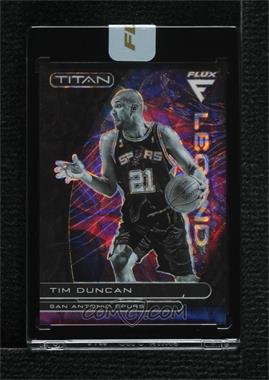 2020-21 Panini Flux - Titan Legends - 1st Off the Line Black Scope Prizm #1 - Tim Duncan /8 [Uncirculated]