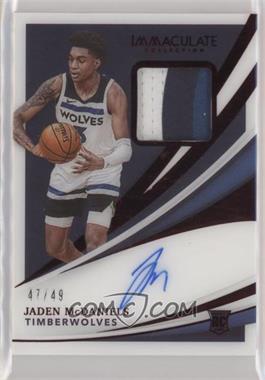2020-21 Panini Immaculate Collection - [Base] - Red #103 - Rookie Patch Autographs - Jaden McDaniels /49