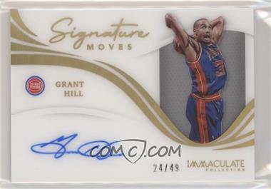2020-21 Panini Immaculate Collection - Immaculate Signature Moves #SM-GHL - Grant Hill /49