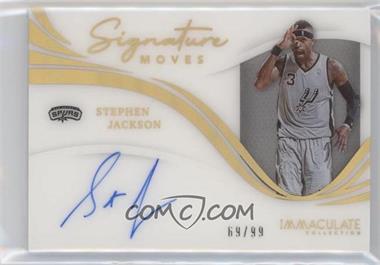 2020-21 Panini Immaculate Collection - Immaculate Signature Moves #SM-SJA - Stephen Jackson /99