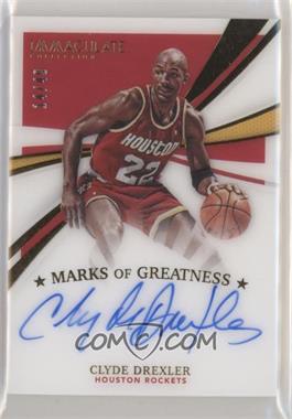 2020-21 Panini Immaculate Collection - Marks of Greatness #MG-CLY - Clyde Drexler /49