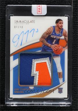 2020-21 Panini Immaculate Collection - Premium Patch Autographs - Gold #PPA-OBI - Obi Toppin /10 [Uncirculated]