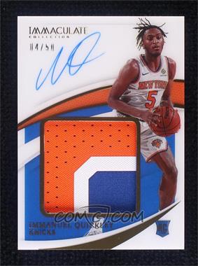 2020-21 Panini Immaculate Collection - Premium Patch Autographs #PPA-IMQ - Immanuel Quickley /50