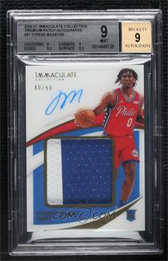 2020-21 Panini Immaculate Collection - Premium Patch Autographs #PPA-TYM - Tyrese Maxey /50 [BGS 9 MINT]
